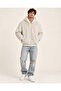 Private Text Appliqué Ecru Shiny Plush Quilted Lined Hooded Jacket - 2