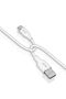 كيبل شحن ونقل بيانات مضفر من طرف USB-A إلى USB-C، بقدرة 3 أمبير 15 واط كحد أقصى وسرعة نقل بيانات 480 - 2