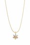 Stainless Steel Multicolor Zircon Stone Flower Figured Snake Chain Necklace