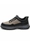 M956 Men's Genuine Leather Lace-Up Faylon Sole Daily Shoes Black Toupe - 3