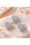 Zircon Stone Heart Air Conditioner Grill Ornament Set of 3 – Silver Color Car Interior Decoration - 6