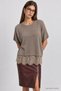 Lace Seasonal Oversize Knitwear Blouse 4421 Lki̇0074 Stone - 5