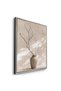 Minimalist Neutral Ceramic Vase Nature Wall Art | Portrait Framed Canvas Print | Luxury Modern Botanical Decor for Living Room - 3