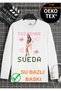 Manifest Powder Pink Zoktay Mina Esin Hilal Sueda Lidya Designed Long Sleeve T-Shirt 100% Organic Cotton White