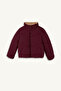 Plush Collared Quilted Zippered Burgundy Girls' Coat H8014A8/Br170 - 5