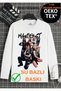 Manifest Special Design Zoktay Mina Esin Hilal Sueda Lidya Design Long Sleeve T-Shirt 100% Organic Cotton White