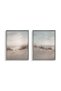 Neutral Coastal Dune Set of 2 Nature Wall Art | 2-Piece Portrait Framed Canvas Prints | Luxury Modern Botanical Decor for Living Room - 2