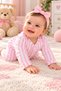 Ss Gi̇yi̇m Baby Girl Pink Striped Long Sleeve Jumpsuit – Striped Baby Jumpsuit and Casual Wear Alternative: - 2
