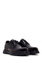 Fly Men's Black Lace-Up Thick Soled Leather Casual Shoes Wm720019Da - 2