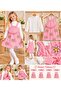 New Season Daisy Patterned Ruffled Double Set Salopet Dress & Ribbed Bodysuit Suitable for Kindergarten & Nursery - 5