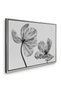Minimalist Black and White Tulip Nature Wall Art | Portrait Framed Canvas Print | Luxury Modern Botanical Decor for Living Room - 3