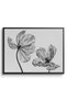 Minimalist Black and White Tulip Nature Wall Art | Portrait Framed Canvas Print | Luxury Modern Botanical Decor for Living Room - 2