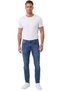 Men's Slim Fit Lycra Stonewashed Blue Jeans – Soft Textured Flexible Skinny Leg Denim Trousers 2600991 - 3