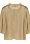 Metallic Yarn Polo Collar Knitted Cardigan - 2