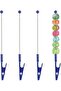 Metal Wire Alligator Photo Clips for DIY Crafts,4 Pcs,Dark Blue