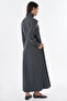 High Collar Lyocell Viscose Dress Smoked - 4