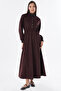 Button Detailed Maxi Dress Brown - 2