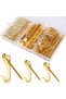 184 Pieces Picture Hanging Kit,Gold Metal Hooks with Nails,20lb to 50lb Capacity,for Drywall and Wood