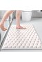 Non-Slip Flannel Plush Bath Mat,16 x 24 Inch Absorbent Shaggy Bathroom Rug,White