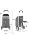 Aluminum Foldable Shopping Trolley with Removable Bag - 7