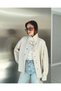 Stone Stand Collar Snap Button Shirt Jacket - 5131 - 4