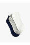 Set of 3 Cotton Basic Booties Socks