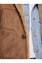 Classic Collar Buttoned Faux Suede Jacket - 4