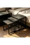 3-Piece Nesting Coffee Table, Modern Luxury Living Room side table Set - 6