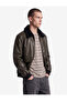 Long Sleeve Pocketed Zippered Plush Collar Faux Leather Jacket - 2