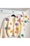 Megagan Boutique Hand-Knitted Mother-Daughter Floral Patterned Cardigan