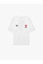 Short Sleeve Cotton Crew Neck Oversize World Cup Printed T-Shirt - 4