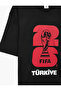 Short Sleeve Crew Neck Printed Cotton Oversize World Cup Turkey T-Shirt - 5