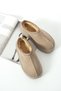 Women's Beige Winter Boots Mini Suede Fur Lined Model Thick Sole Gondol - 3