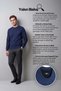 Men's Crew Neck Anthracite Sweater Thessaloniki Knit Solid Color Classic Fit - 5550C - 7
