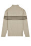 Men's Half Fisherman Knitwear Cotton Stone Sweater Stripe Patterned Steel Knit Classic Pattern - 5402B - 6