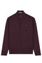 Men's Zippered Cardigan Cotton Knitwear Rice Patterned Steel Knit Classic Fit - 5410K - 2