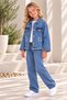Girl's Big Star Printed Denim Jacket-Jeans Jacket-Denim Coat - 3