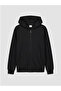 Black Hooded Girl's Zippered Sweatshirt - 8