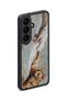 Samsung Galaxy S26 Compatible Orange Cat Pattern Shockproof Case with Camera Protection - 3