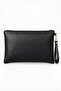 Black Women's Zippered Handbag with Wrist Strap for Daily and Special Occasions - 4