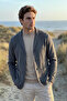 Men's Cotton Blazer Knitwear Jacket Steel Knit Classic Pattern - 5406m - 5