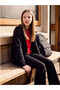 Black Hooded Girl's Zippered Sweatshirt