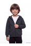 Anthracite Hooded Boy's Zippered Sweatshirt - 7