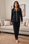 Elisa Soft Elegance Soft Buttoned Adjustable Waist Maternity Pajama Set - 2