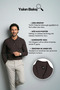 Men's Polo Collar Brown Sweater Vertical Striped Knitwear Classic Pattern - 5409A - 7