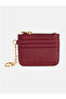 Burgundy Leather Look Women's Wallet - 5