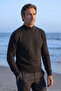 Men's Half Turtleneck Plain Knitwear Cotton Smoked Sweater Steel Knit Classic Pattern - 5400B - 5