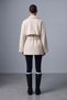 Short Cashmere Coat with Sleeve Cuff Detail Beige - 3
