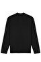 Men's Polo Collar Plain Knitwear Cotton Black Sweater Steel Knit Classic Pattern - 5400F - 6