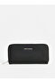 Black Leather Look Women's Wallet - 7